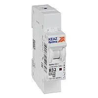 Выключатель автоматический модульный 1п B 32А 4.5кА OptiDin BM63-1B32-4.5-УХЛ3 КЭАЗ 329504