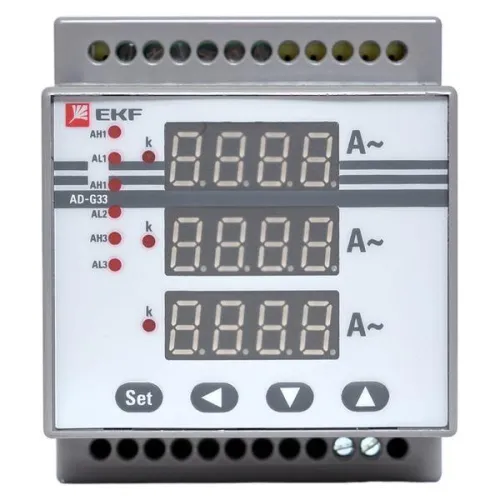 Амперметр цифровой AD-G33 3ф на DIN EKF ad-g33 фото 4