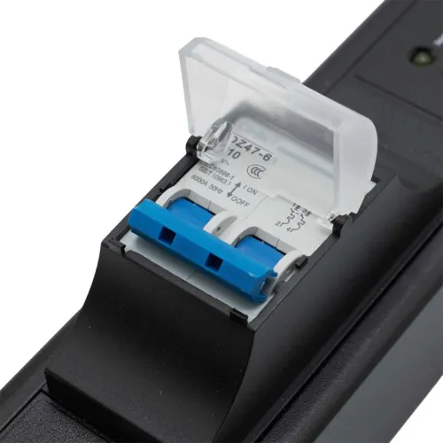 Блок распределения питания 12-м 10А C13 сетевой фильтр вх.разъем C14 разъем C14 для 19дюйм шкафов с 2п авт. выкл. защита от перенапряж. вертикал. с индикатором сети DKC R5VIEC12CBOP фото 6