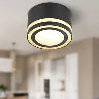 Светильник OL51 BK GX53 IP20 настенно-потолочный спот черн. Эра Б0059805