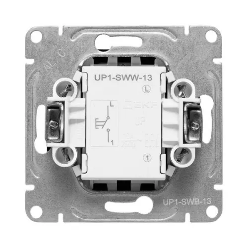 Выключатель кнопочный 1-кл. СП Эпика механизм черн. EKF UP1-SWB-13 фото 5