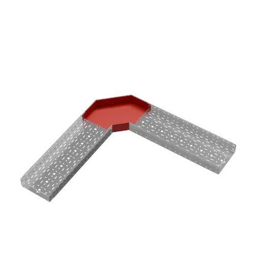 Угол для лотка горизонтальный 90град. 300х100 сталь 1мм "ПЛЮС" GLplus90-100-300 КМ PL0443 фото 2