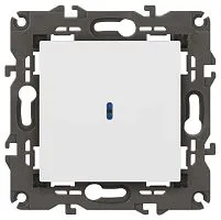 Выключатель 1-кл. СП Elegance 14-1102-01 10А IP20 250В 10AX с подсветкой механизм бел. Эра Б0034215
