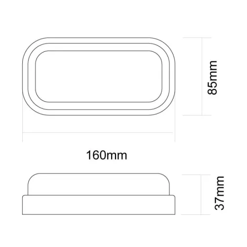 Светильник светодиодный ЖКХ 8Вт 6500К IP65 220В влагозащ. овал LBF-0901 C01 Ultraflash 15348 фото 5