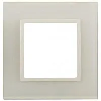 Рамка 1-м 14-5101-02 стекло Elegance сл. кость+сл. кость ЭРА Б0059167