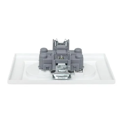 Розетка 2-м СП Минск 10А IP20 без заземл. защ. шторки бел. Basic EKF ERR10-102-100 фото 2