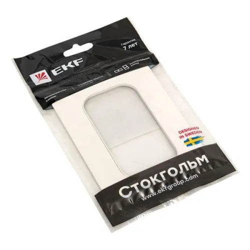 Рамка для розетки 2-м Стокгольм бел. PROxima EKF EYM-G-304-10 фото 6