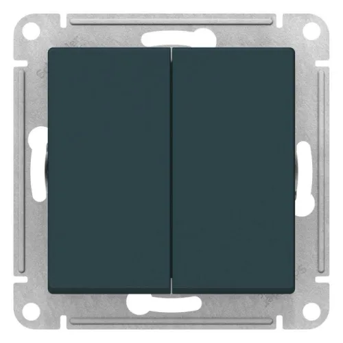 Выключатель 2-кл. AtlasDesign (сх. 2) 10А с самовозвратом механизм изумруд SE ATN000817 фото 3