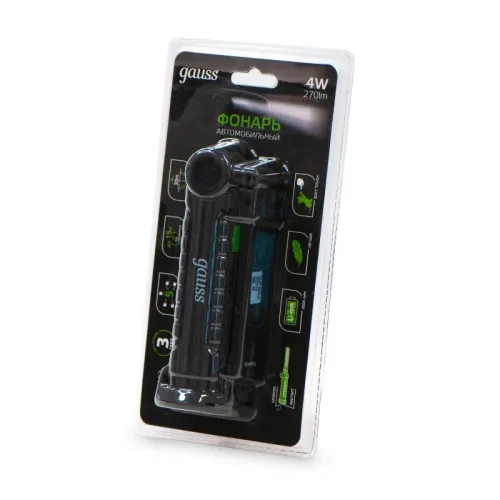 Фонарь аккумуляторный автомобильный GFL803 4Вт 270лм Li-ion 2000мА.ч LED GAUSS GF803 фото 2