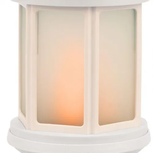 Фонарь декоративный 12х12х20.6см тепл. бел. эффект пламени свечи корпус бел. Neon-Night 513-067 фото 2