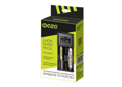 Устройство зарядное L-88USB (2хLi-ion/Ni-MH) дисплей кабель USB-MicroUSB в комплекте ФАZА 5034549 фото 3