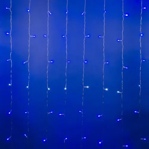 Занавес LED с эффектом мерцания ULD-C3020-240/TTK BLUE-WHITE IP44 3х2м соед. 240 диодов бел. и син. провод прозр. Uniel UL-00007214