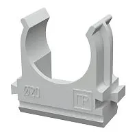 Держатель для труб (клипса) d20мм АБС-пластик кор. (уп.100шт) Промрукав PR.02620