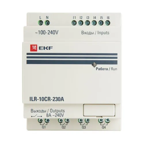 Реле программируемое 10 входов/выходов 230В PRO-Relay PROxima EKF ILR-10CR-230A фото 2
