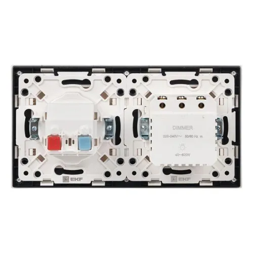 Рамка 2-м Стокгольм бел. с линией цвета черн. PROxima EKF EXM-G-305-10 фото 9