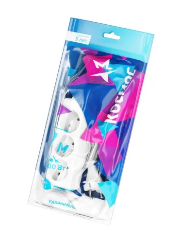 Удлинитель 3х7м без заземл. 16А IP20 ПВС 2х1 КОСМОС YKsm7m-3g(K) фото 2