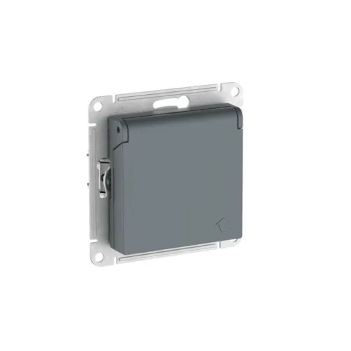 Розетка AtlasDesign 16А IP20 с заземл. защ. шторки с крышкой быстрозажим. клем. механизм грифель SE ATN000746S