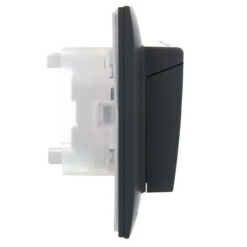Розетка 2-м SKANDY 16А IP44 с крышкой в сборе SK-R12G графит IEK SK-R26-16-44-K53-F фото 3