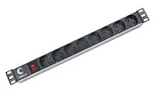 Блок евророзеток для 19дюйм шкафов 10А PDU-8P 8 розеток CABEUS 2402c
