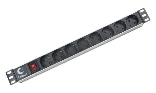 Блок евророзеток для 19дюйм шкафов 10А PDU-8P 8 розеток CABEUS 2402c