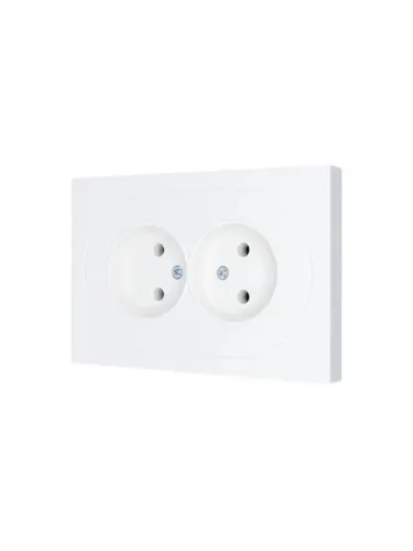 Розетка 2-м СП OSEN без заземл. ПБТ белая LEZARD 743-0200-128B фото 2