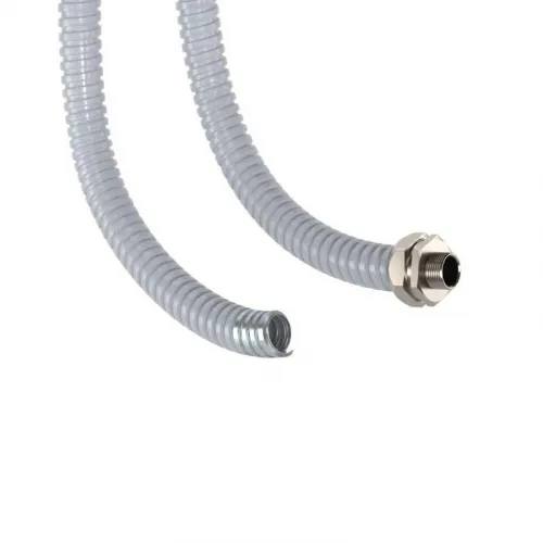 Металлорукав DN 35мм в герметичной ПВХ изоляции Dвн. 35мм Dнар. 41мм сер. (уп.25м) DKC 6071R-035 фото 2