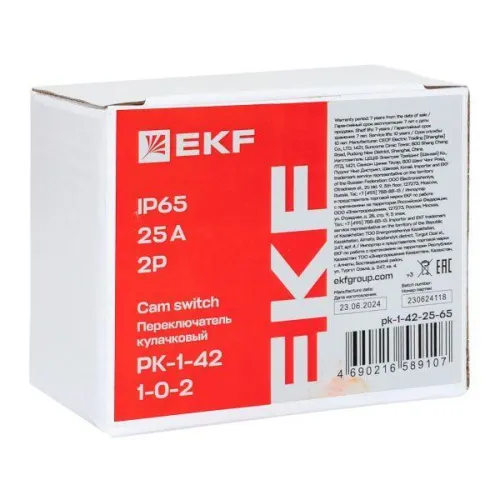 Переключатель кулачковый ПК-1-42 2п 25А "1-0-2" IP65 EKF pk-1-42-25-65 фото 10