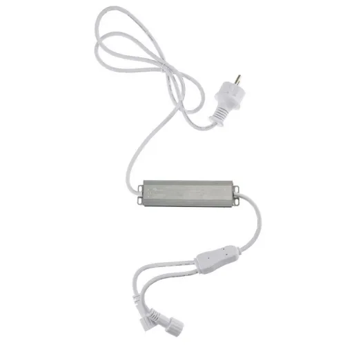 Трансформатор 230В - 24В 60Вт алюм. корпус провод бел. каучук Neon-Night 531-312 фото 3