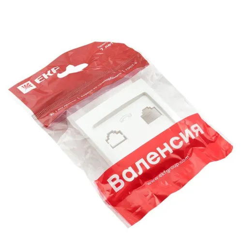 Панель лицевая Валенсия для 1-м розетки Phone жемчуж. PROxima EKF EST01-L-034-50 фото 3