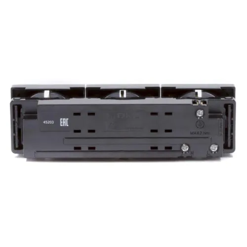 Розетка 3-м Viva 16А IP20 черн. DKC 45203 фото 3