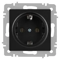 Розетка Accent 6-202-05 2P+E Schuko 16А-250В IP20 СУ антрацит Intro Б0063693