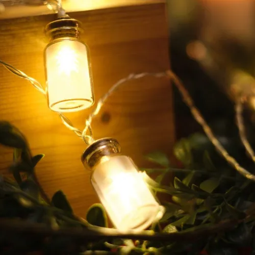 Гирлянда светодиодная "Баночки" 1.5м 10LED тепл. бел. 0.1Вт IP20 провод ПВХ прозр. элементы питания 2хAA (не в компл.) Neon-Night 303-096 фото 12