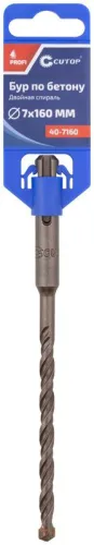 Бур по бетону ПРОФИ/Profi SDS-Plus 7х160мм двойн. резьба Cutop 40-7160 фото 2