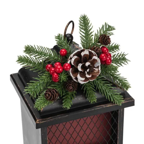 Камин светодиодный Рождество с эффектом живого огня 15х14х26см батарейки 2хС (не в комплекте) и USB бронзовый Neon-Night 511-027 фото 6