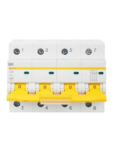 Выключатель автоматический модульный 4п C 80А 10кА ВА47-100 KARAT IEK MVA40-4-080-C фото 10