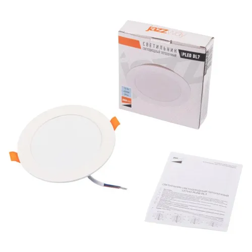 Светильник светодиодный PLED DL7 10Вт 6500К IP54 850лм WH встраив. бел. Pro JazzWay 5069046 фото 4