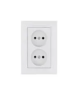 Розетка 2-я Karea RIZZ без заземл. бел. Makel 88001017