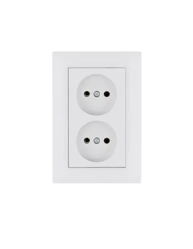 Розетка 2-я Karea RIZZ без заземл. бел. Makel 88001017