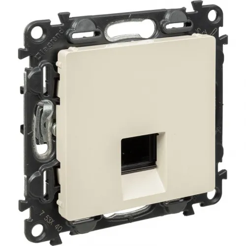 Розетка компьютерная 1-м Valena Life RJ45 кат.5E UTP с лицев. панелью механизм сл. кость Leg 753540 фото 4