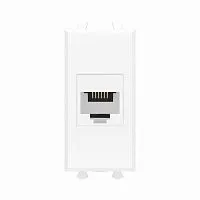 Розетка телефонная 1мод. Avanti "Белое облако" RJ12 без шторок модульная механизм DKC 4400611