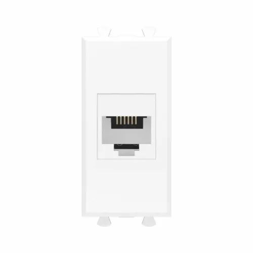 Розетка телефонная 1мод. Avanti "Белое облако" RJ12 без шторок модульная механизм DKC 4400611