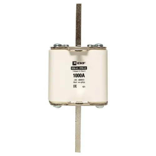 Вставка плавкая ППН-41 1250/1000А габарит 4 PROxima EKF fus-41/1250/1000 фото 4