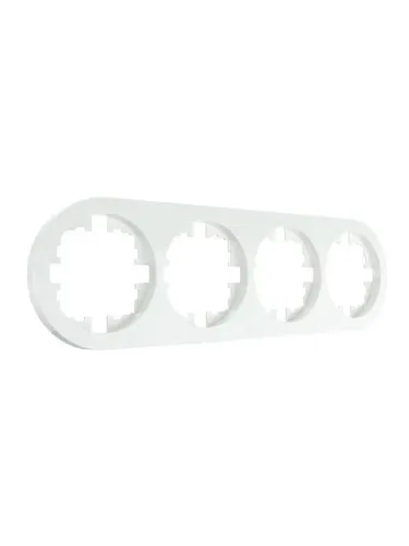 Рамка 4-м OSEN горизонт. круглая бел. LEZARD 744-0200-149 фото 2