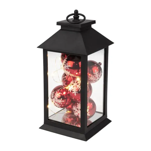 Фонарь декоративный 14х14х27см с шариками тепл. бел. корпус черн. Neon-Night 513-063 фото 5