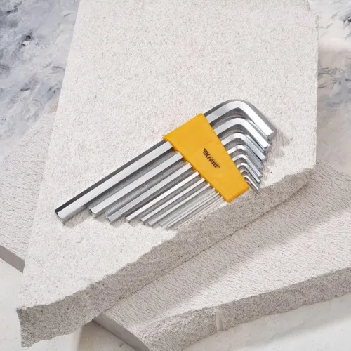 Набор ключей имбусовых HEX 2.0-12мм CrV 9шт удлиненные Kranz KR-12-5213 фото 5