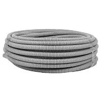 Труба гофрированная ПВХ d16мм с протяжкой сер. (уп.25м) Plast PROxima EKF tg-z-16-25n