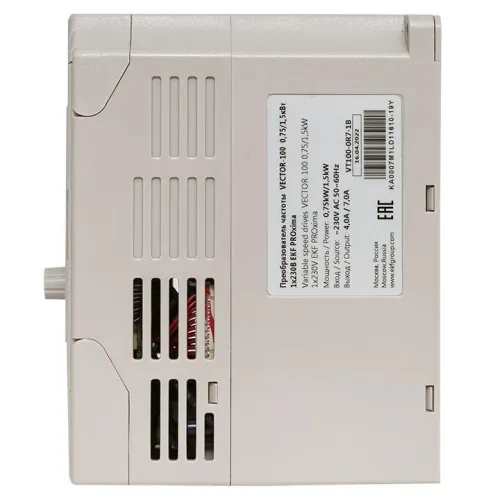 Преобразователь частоты 0.75/1.5кВт 1х230В VECTOR-100 PROxima EKF VT100-0R7-1B фото 4