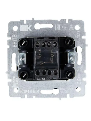 Выключатель 1-кл. СП BRITE ВС10-1-0-БрМ 10А механизм маренго IEK BR-V10-0-10-K35 фото 5