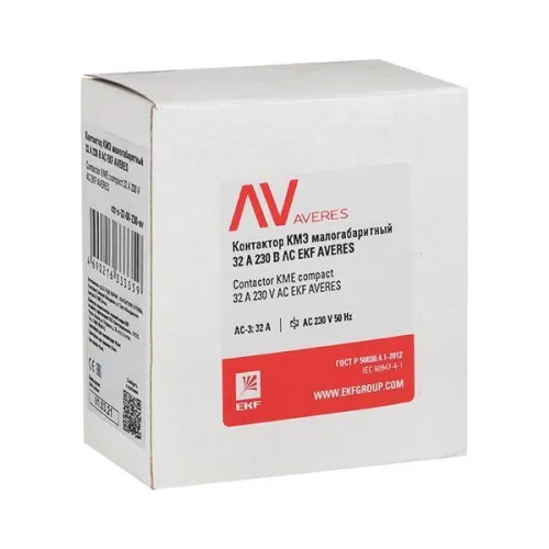 Контактор КМЭ 32А кат. 400В AC AVERES EKF ctr-s-32-00-400-av фото 3