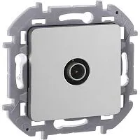 Розетка телевизионная TV Inspiria 2дБ 0-2400мГц с топологией "звезда" механизм алюм. IEK 673852